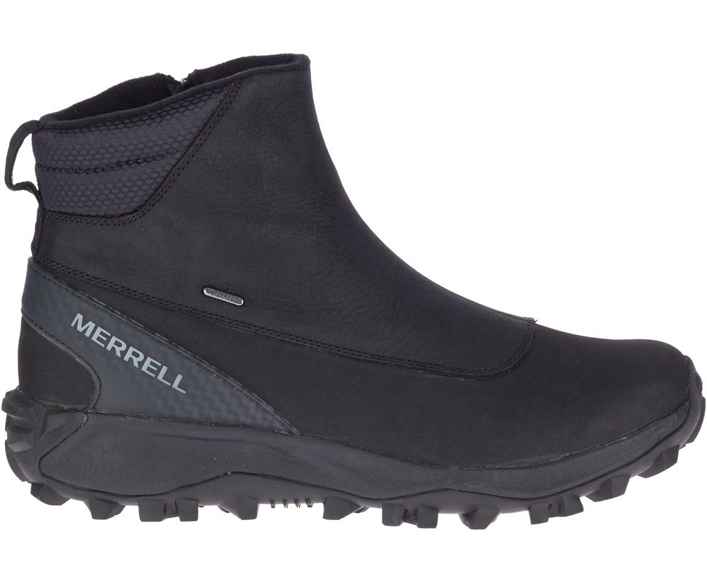 Merrell Boots Black - Thermo Kiruna Mid Zip Waterproof - Mens 97SUXOGJB